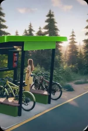 Muž s elektrokolem na stanici Green Pedal